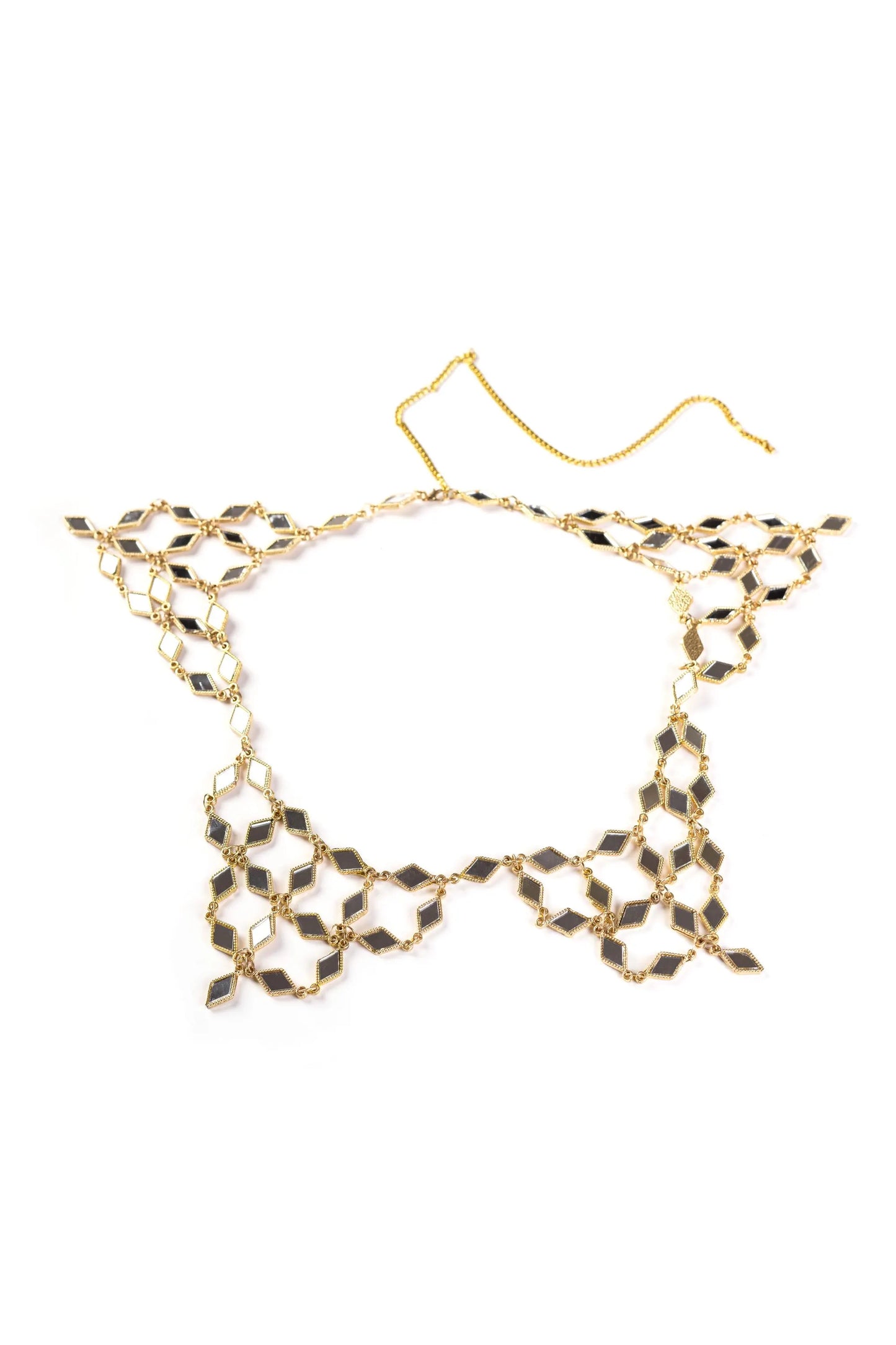 Gold Mirror Drop Adjustable Chain Belt