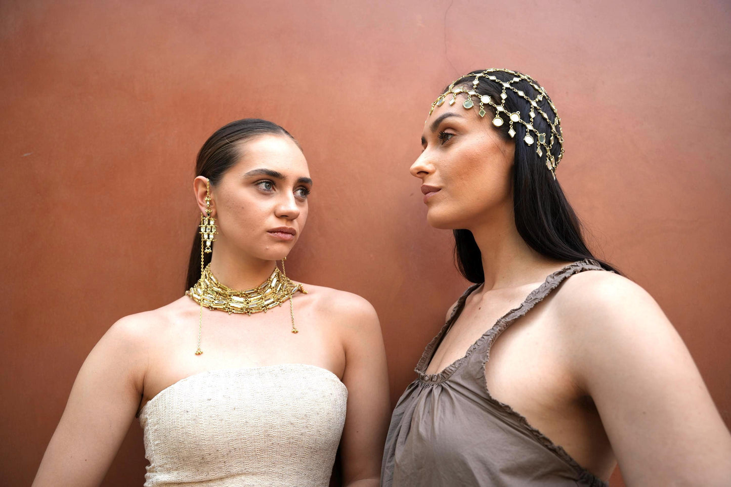Gold Statement Choker Necklace