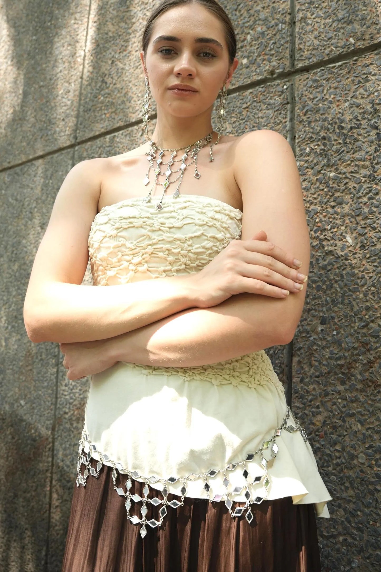 Mirror Work Waist Belt Chain Handmade Hip Chain