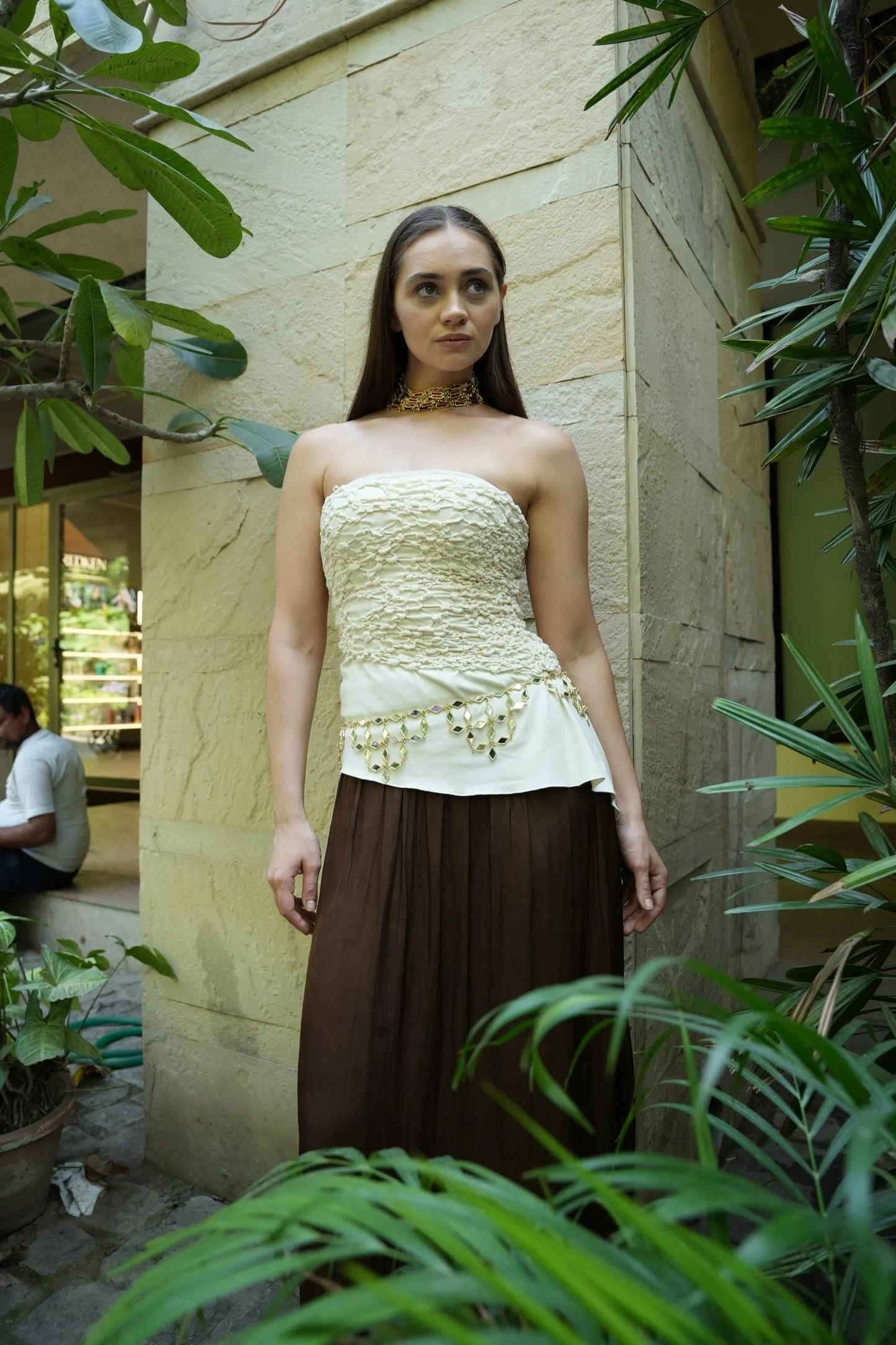 Gold Mirror Drop Adjustable Chain Belt