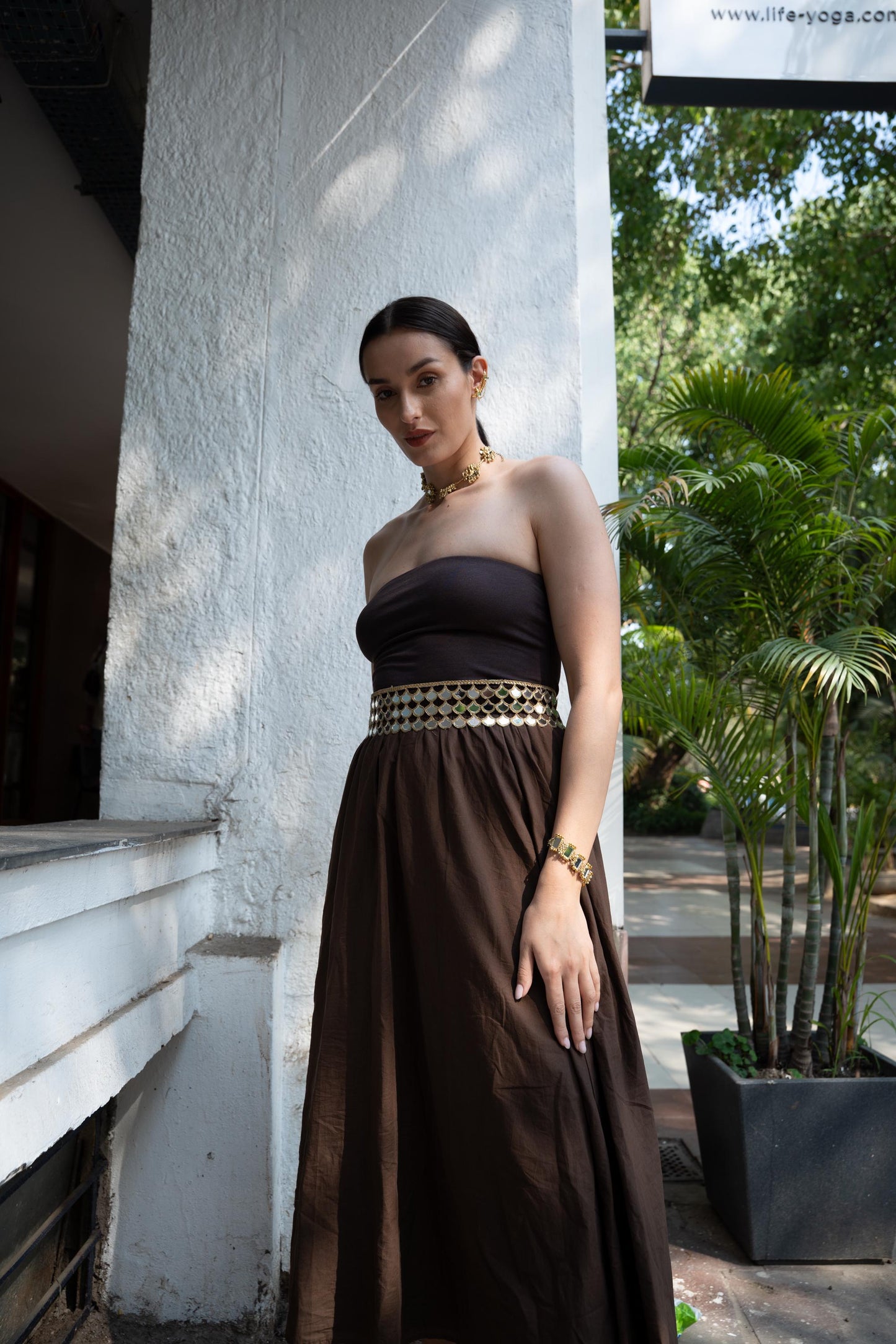 Gold Mirror Belt Handmade Statement Waist Jewelry