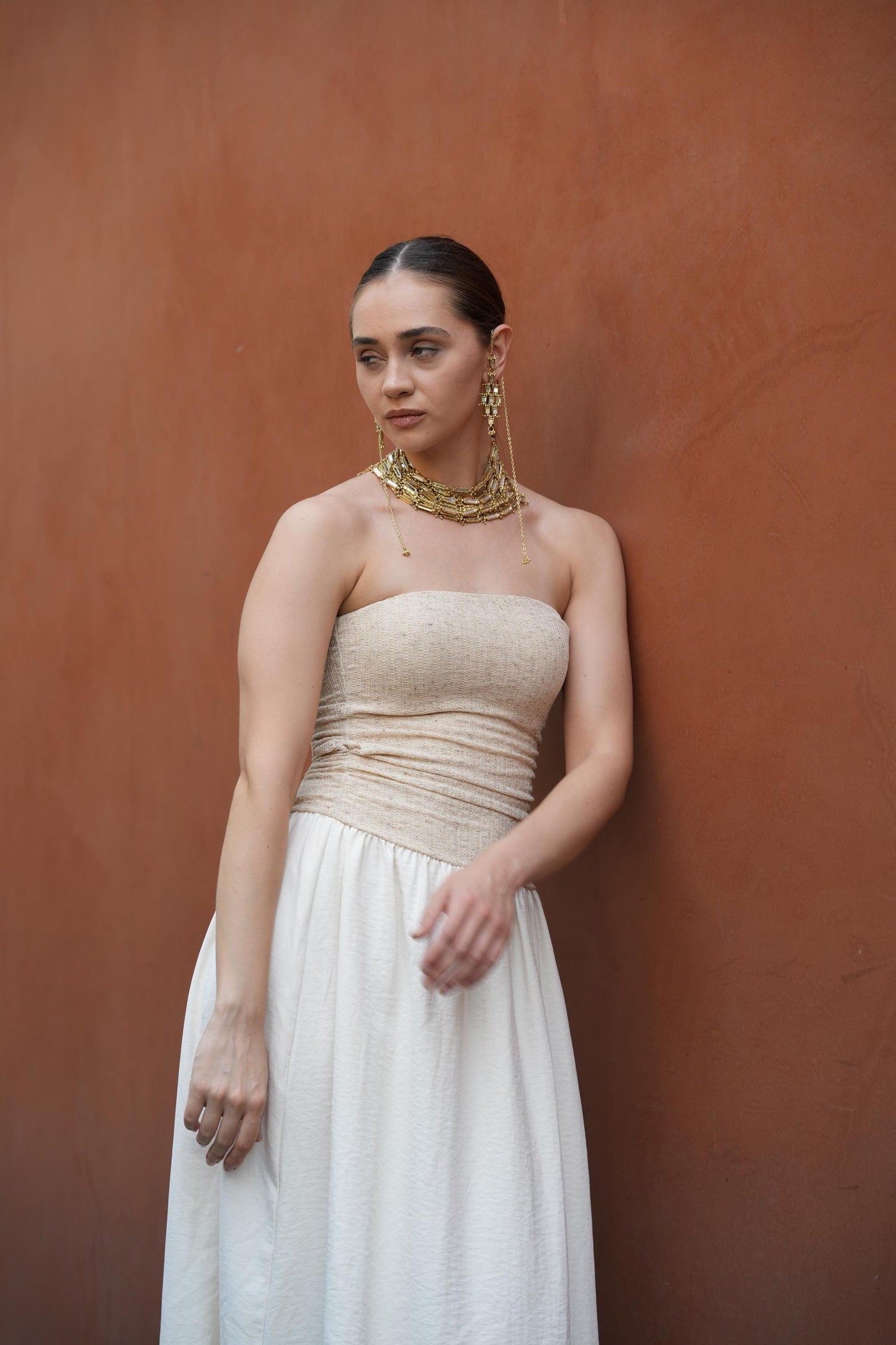 Gold Statement Choker Necklace