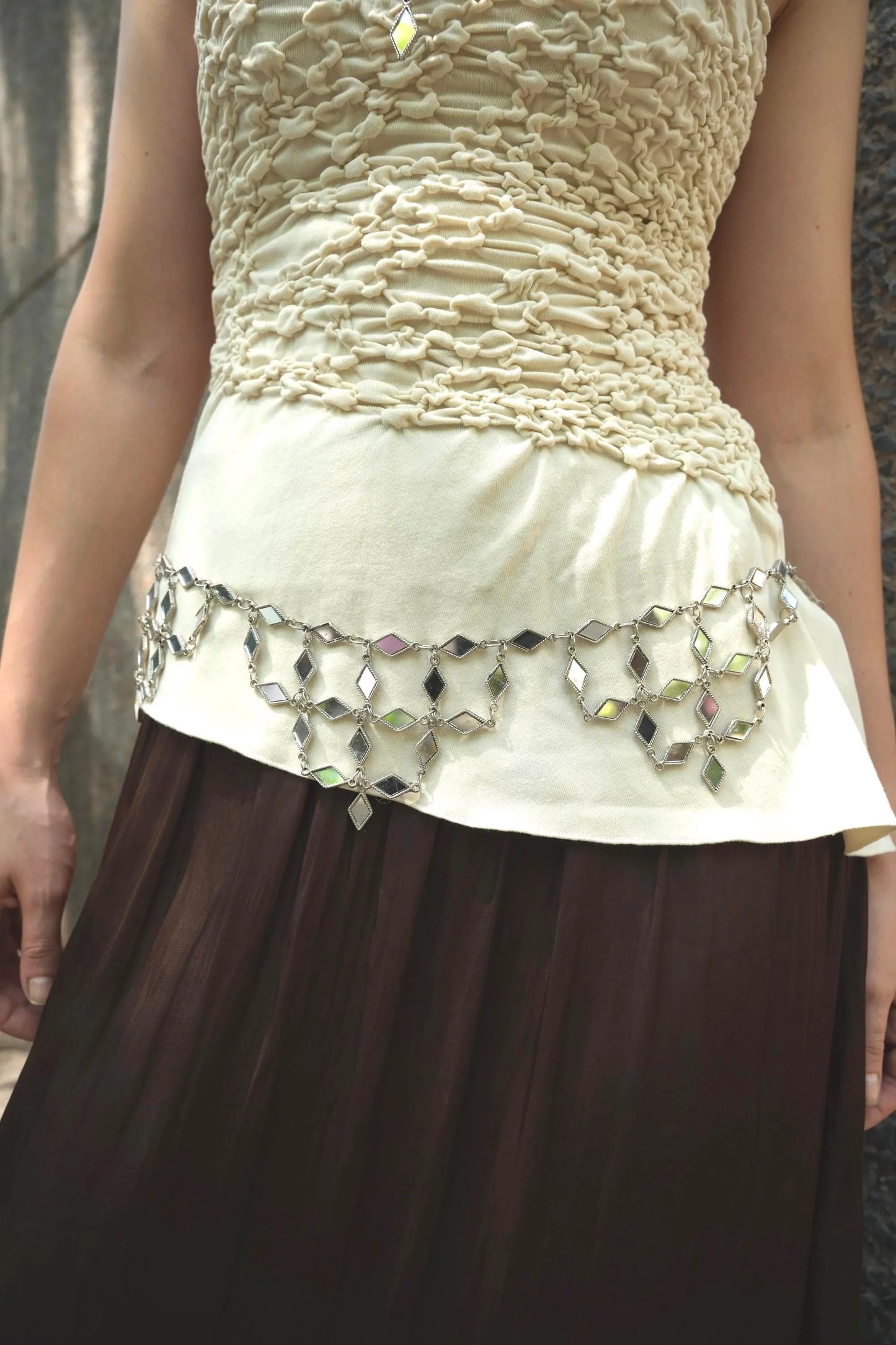 Mirror Work Waist Belt Chain Handmade Hip Chain