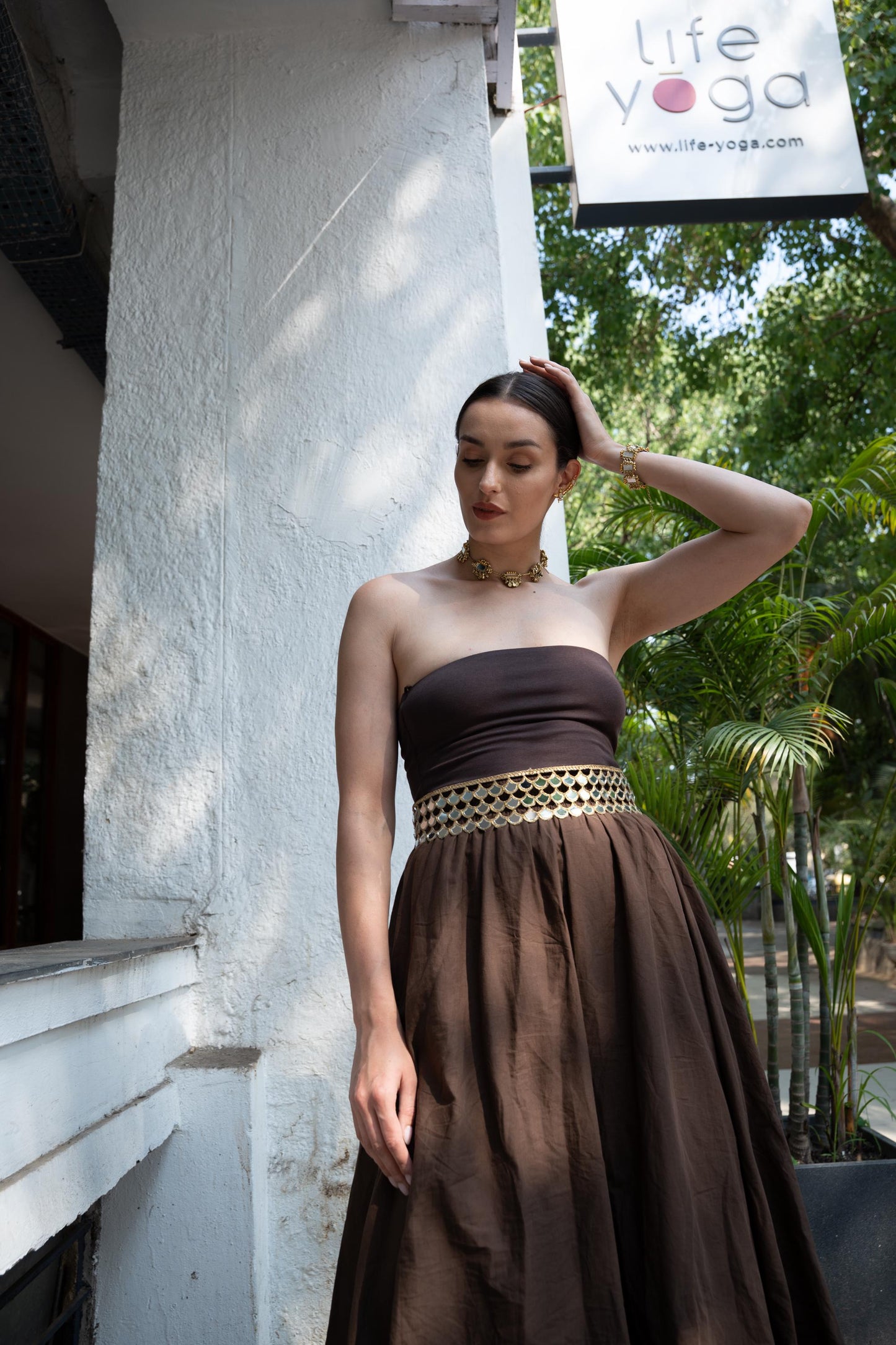 Gold Mirror Belt Handmade Statement Waist Jewelry