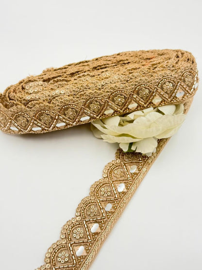 Runway Luxe Mirror Cutdana Lace Trim