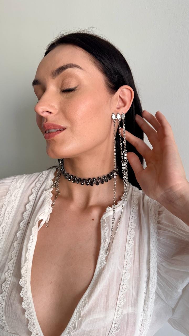 Handmade Crystal Embroidered Choker