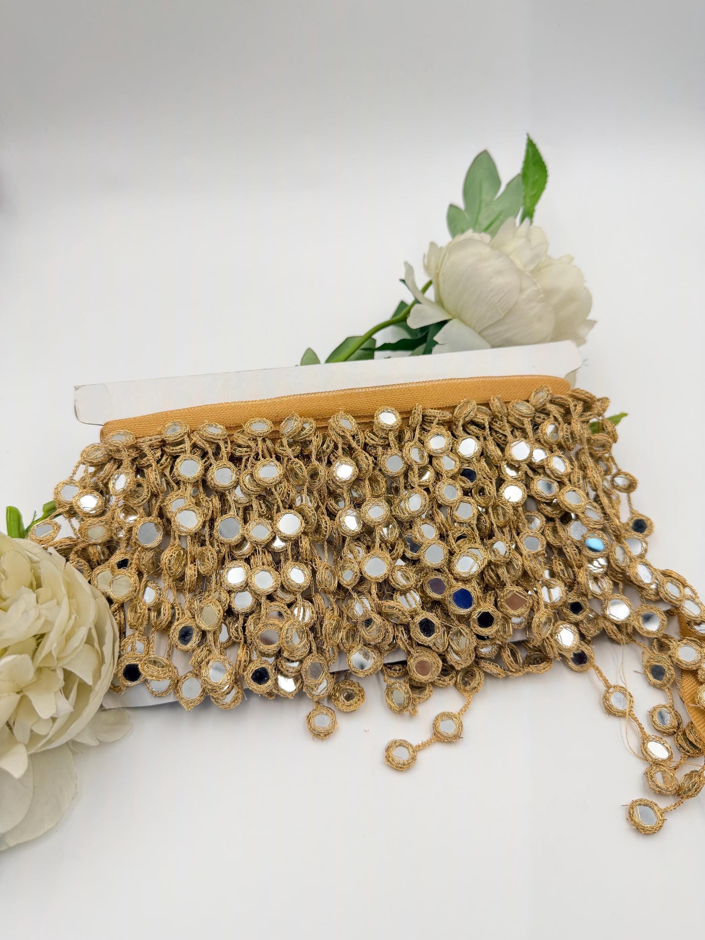 Handmade Embroidered Mirror Tassel Fringe Trim