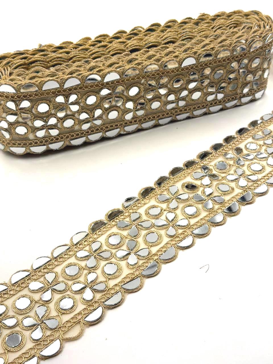 Designer Real Mirror Lace Trim