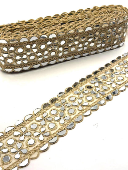 Designer Real Mirror Lace Trim