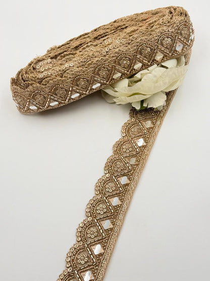 Runway Luxe Mirror Cutdana Lace Trim