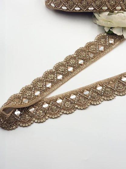 Runway Luxe Mirror Cutdana Lace Trim