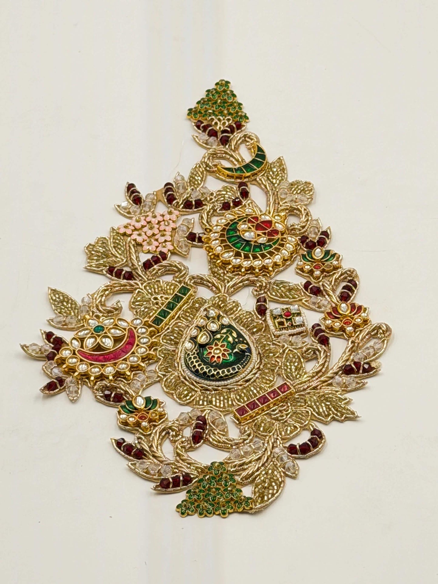 Hand Embroidered Kundan Applique Patch
