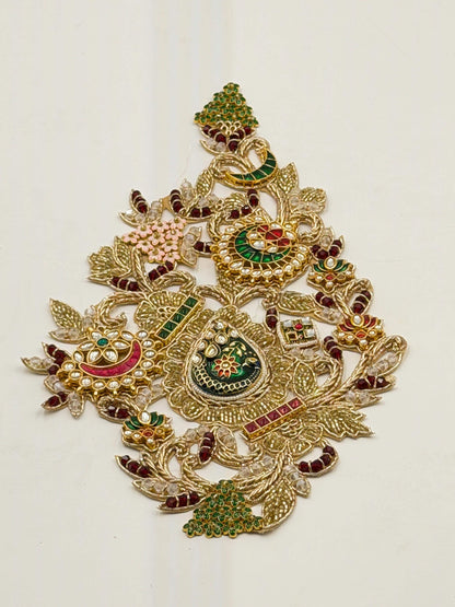 Hand Embroidered Kundan Applique Patch