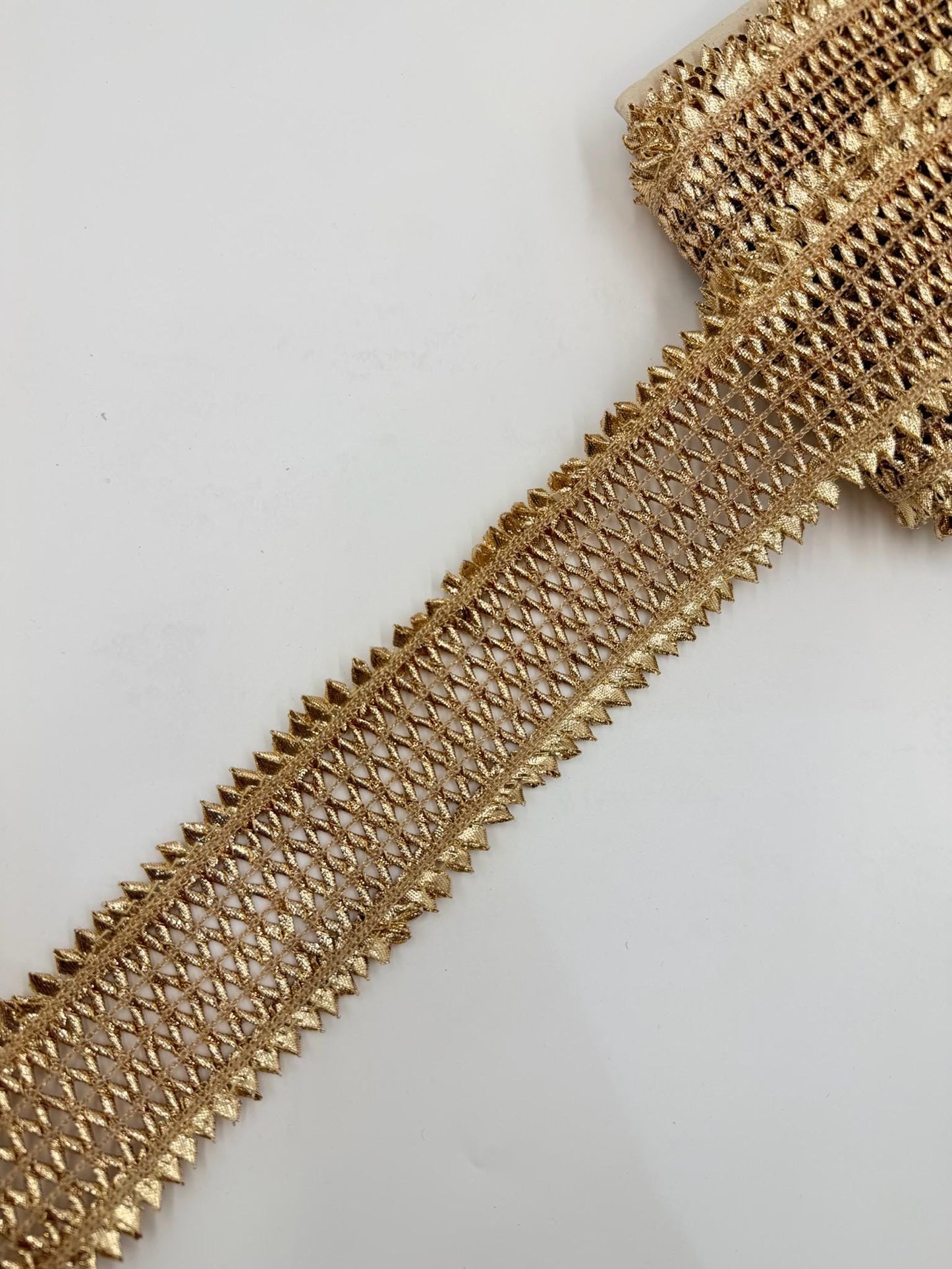 Champagne Gold Openwork Ribbon Trim
