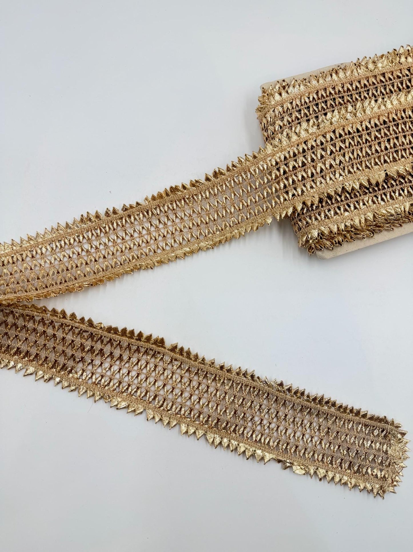 Champagne Gold Openwork Ribbon Trim