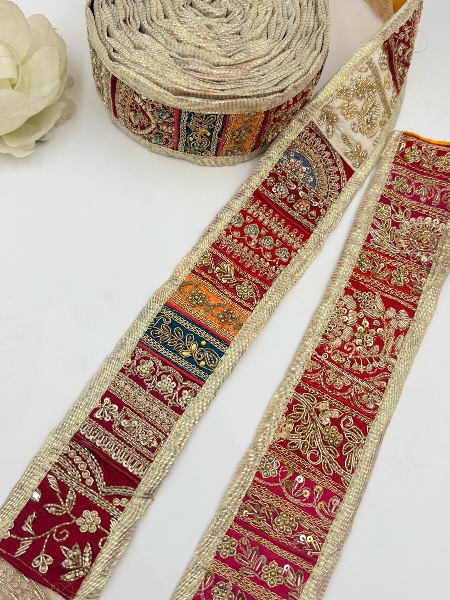 Vintage Patchwork Bridal Border Trim