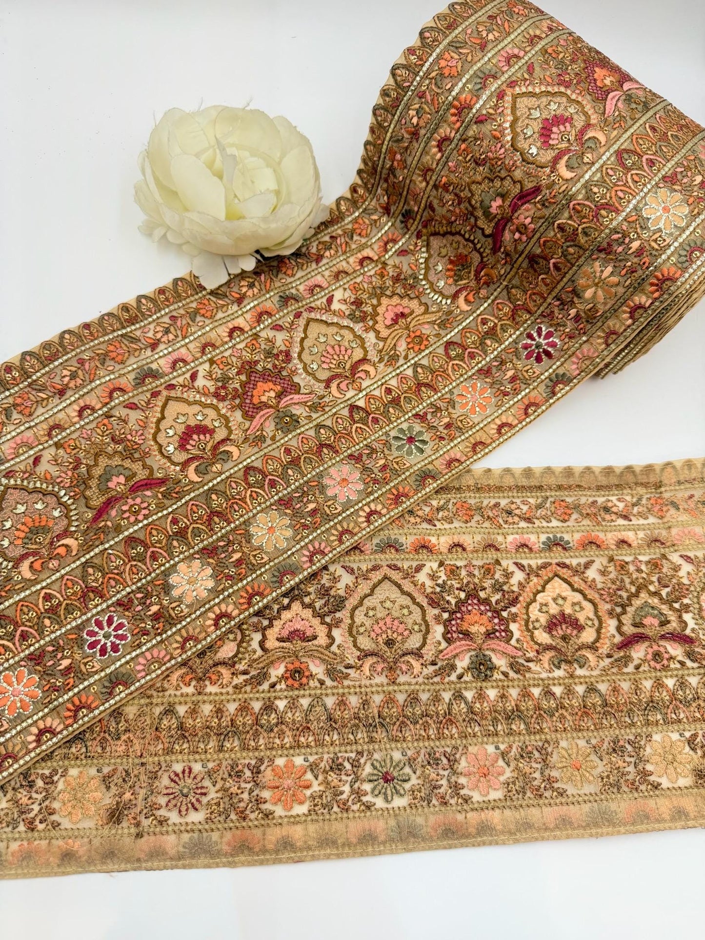 Handmade Indian Embroidered Border Trim