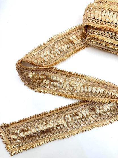 Handwoven Gota Patti Lace Trim