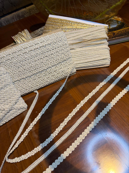 Pearl Edging Lace Trim Ivory Pearl Border Ribbon
