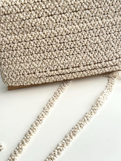 Pearl Edging Lace Trim Ivory Pearl Border Ribbon