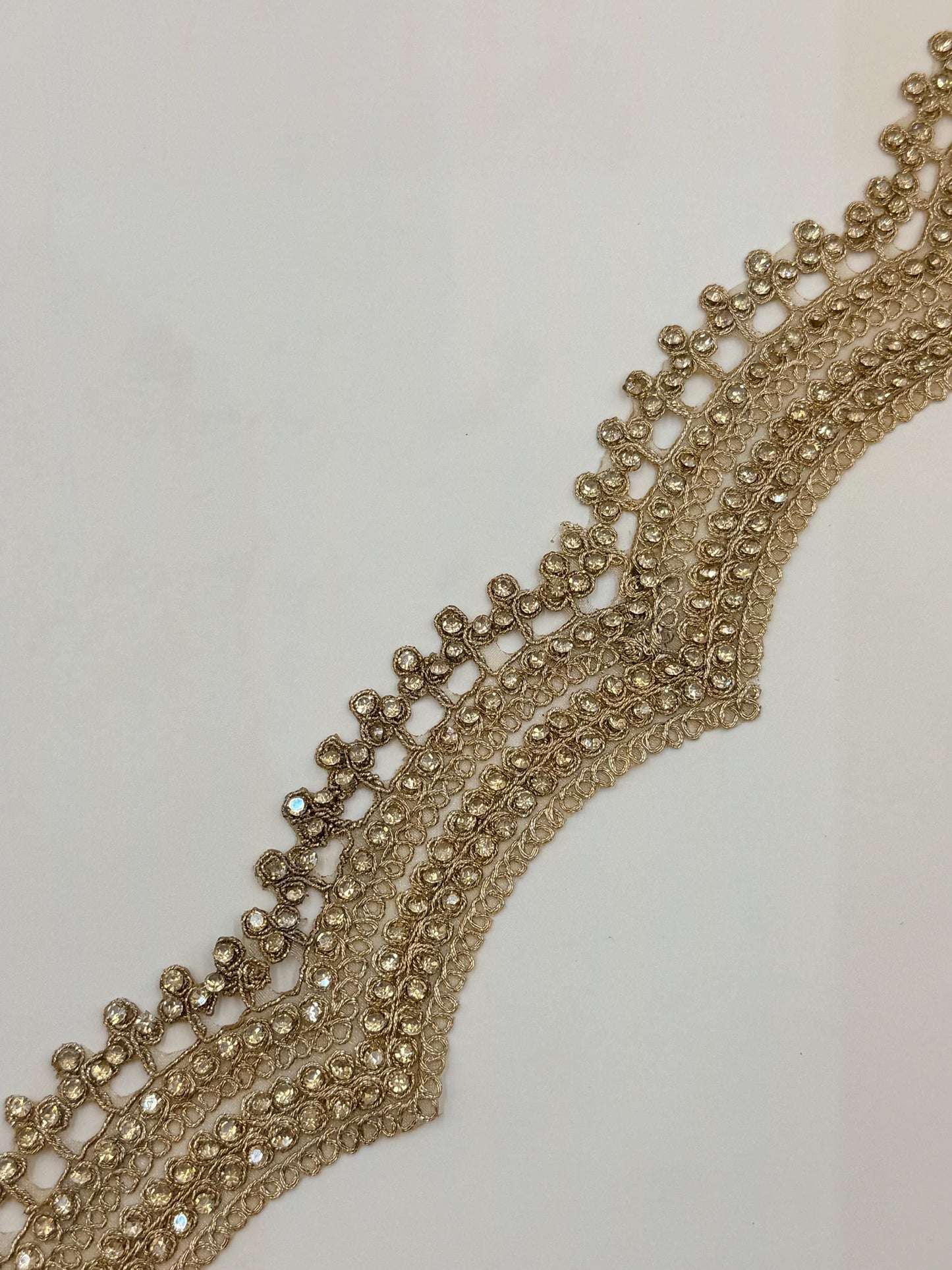 Gold Crystal Bridal Border Luxury Wedding Trim