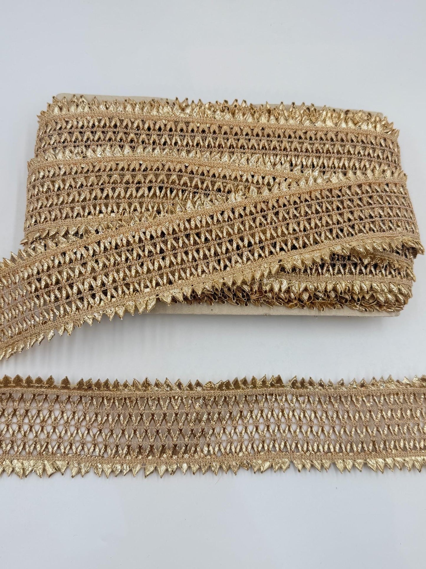 Champagne Gold Openwork Ribbon Trim