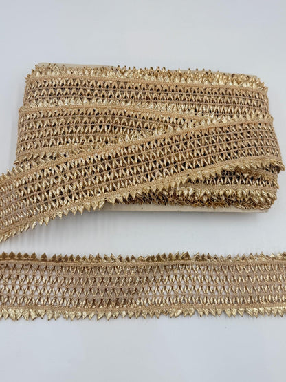 Champagne Gold Openwork Ribbon Trim