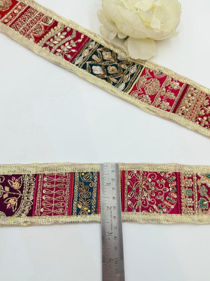 Vintage Patchwork Bridal Border Trim