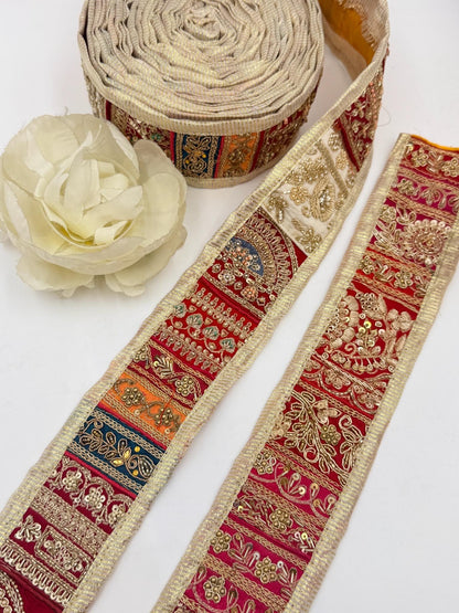 Vintage Patchwork Bridal Border Trim