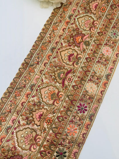 Handmade Indian Embroidered Border Trim