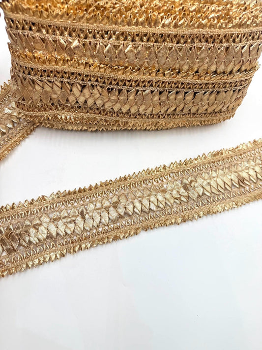 Handwoven Gota Patti Lace Trim