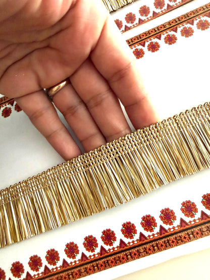 Metallic Gold Bullion Fringe Trim