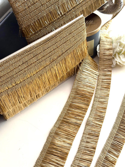 Metallic Gold Bullion Fringe Trim