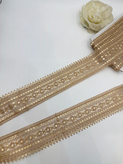 Champagne Gold Wedding Veil Trim