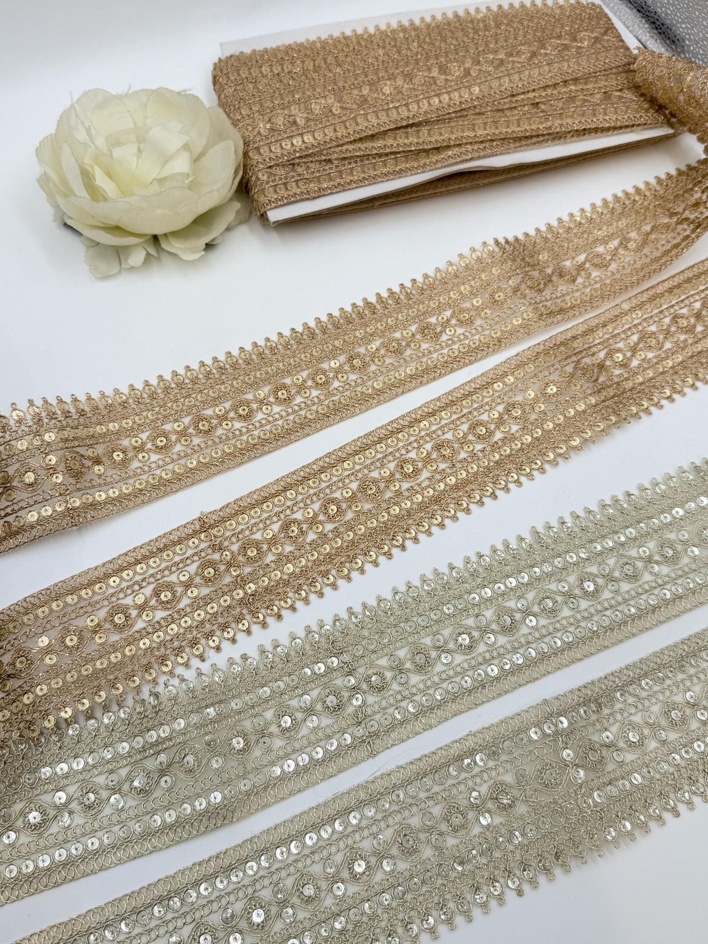 Champagne Gold Wedding Veil Trim