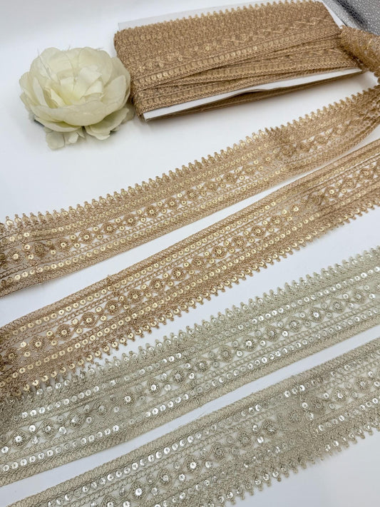 Champagne Gold Wedding Veil Trim