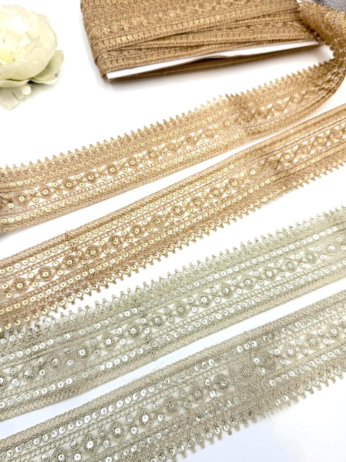 Champagne Gold Wedding Veil Trim