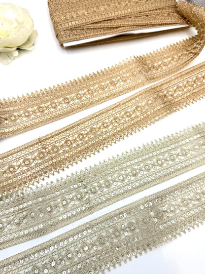 Champagne Gold Wedding Veil Trim