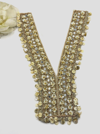 Gold Bridal Neckline Applique