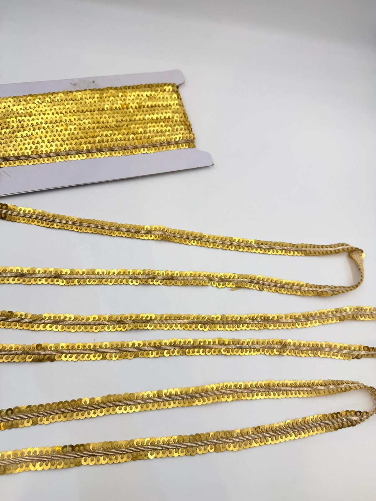 Metallic Wire & Sequin Trim Ribbon Dabka