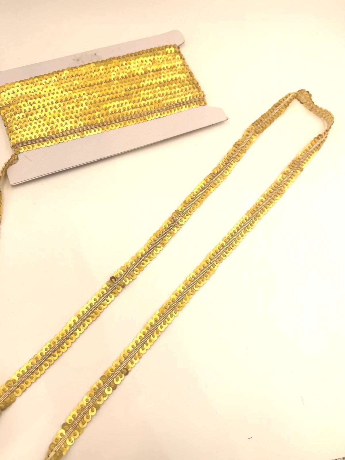 Metallic Wire & Sequin Trim Ribbon Dabka