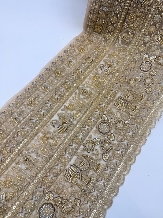 Luxury Elephant Motif Bridal Couture Trim