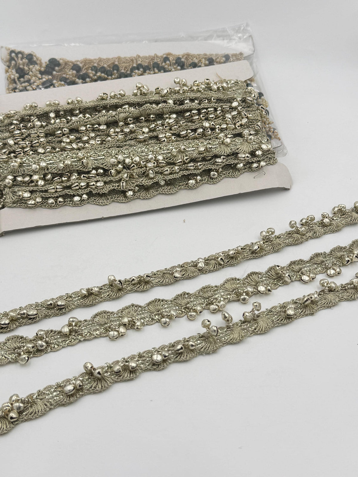 Ghungroo Lace Trim Metallic Bell Border