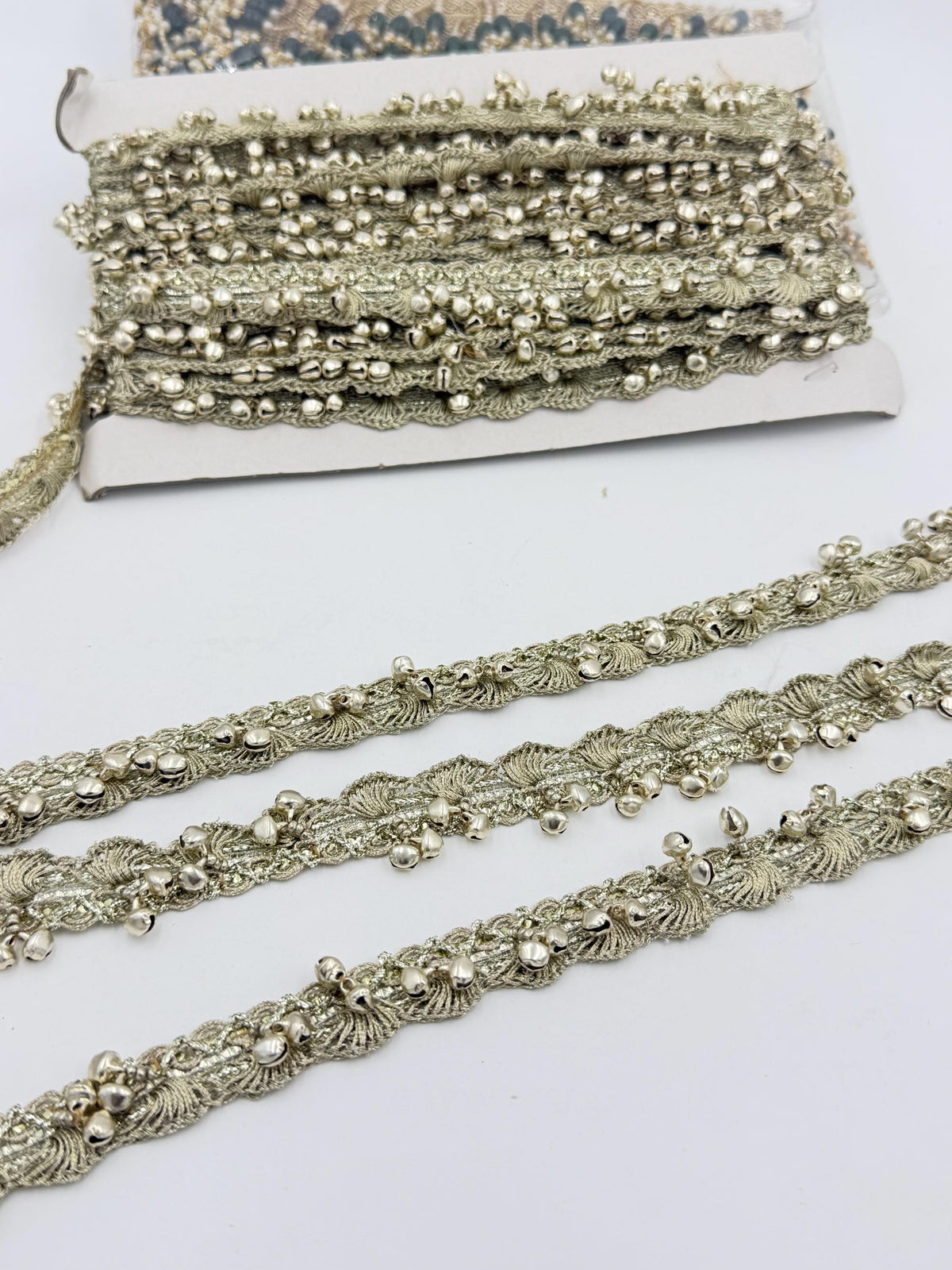 Ghungroo Lace Trim Metallic Bell Border