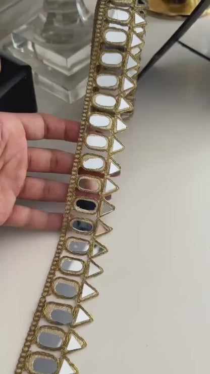 Antique Mirror Saree Trim