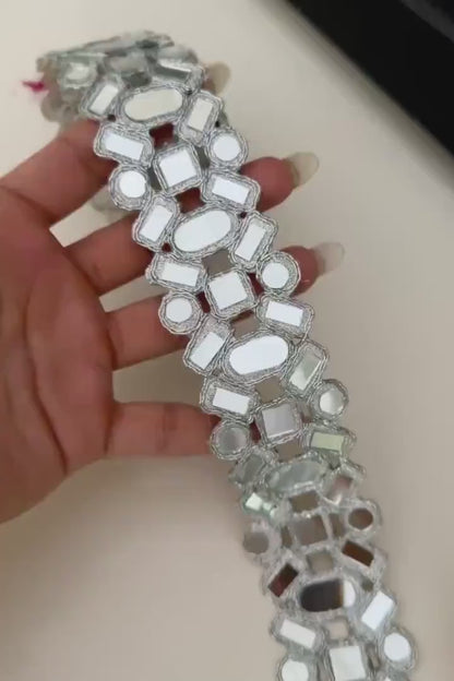 Symmetric Mirror Belt Silver