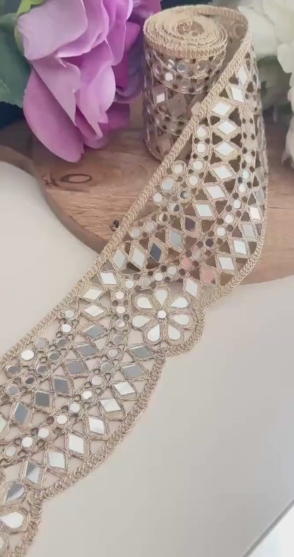 Broad Mirror Trim Rose Gold