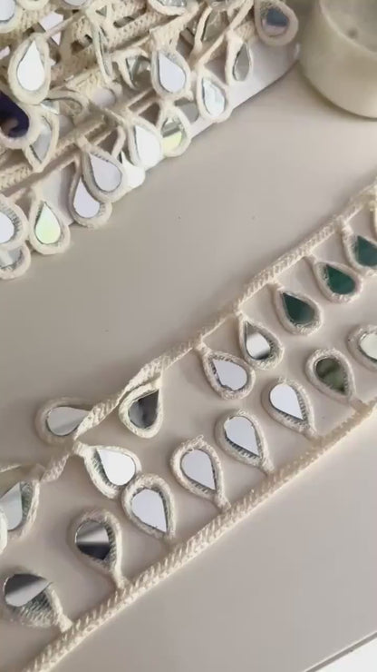 Boho Mirror Tear Drop Lace