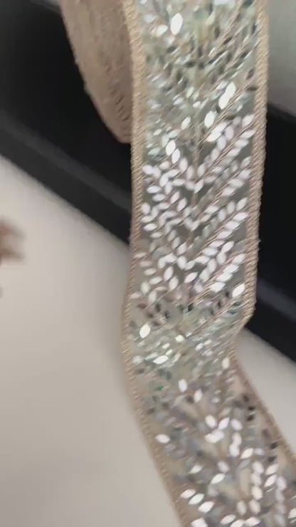 Mirror Bridal Belt Indian Lace Gold